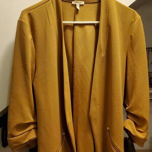 Maurices mustard open front blazer